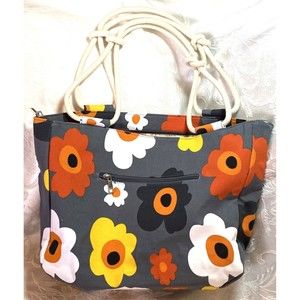Farmhouse Is My Style Womens Canvas Floral Gray Tote Hand Bag Purse Retro BoHo